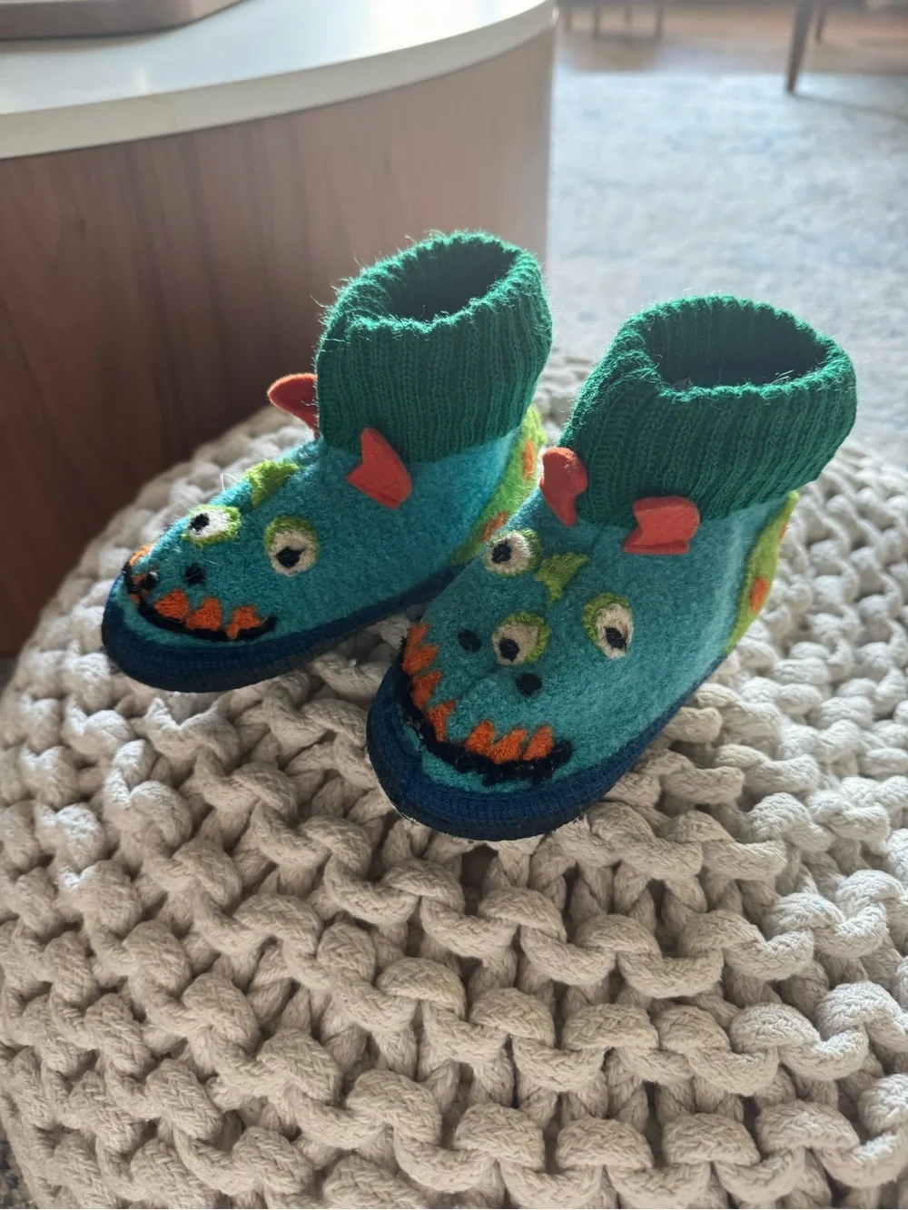 Kids' Boiled Wool Monster Slipper Boots by Haflinger